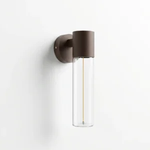 rain series wall light rust red unlit side