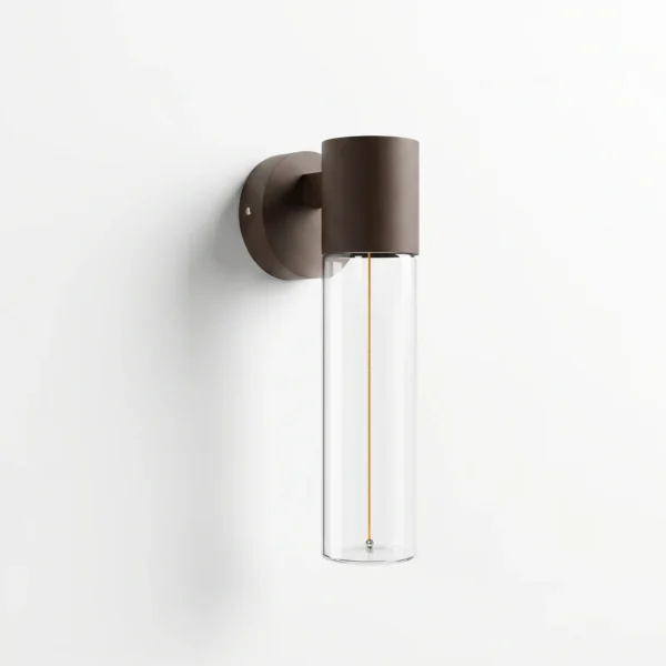 rain series wall light rust red unlit side