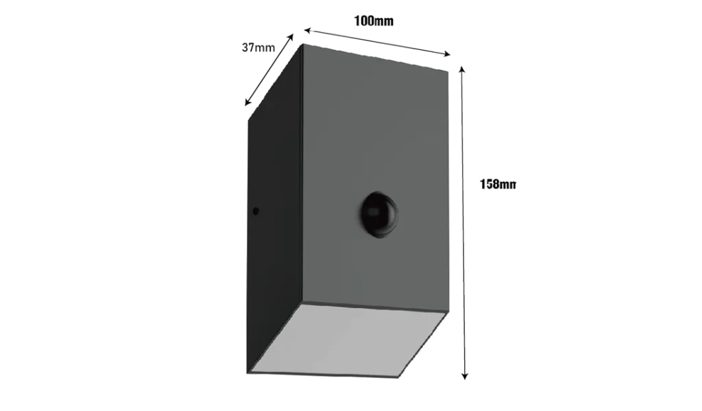 cubic wall sconce black
