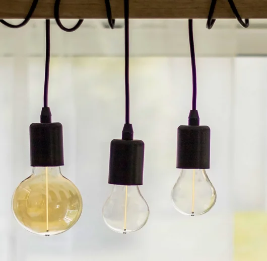 magnetic filament amber pendant