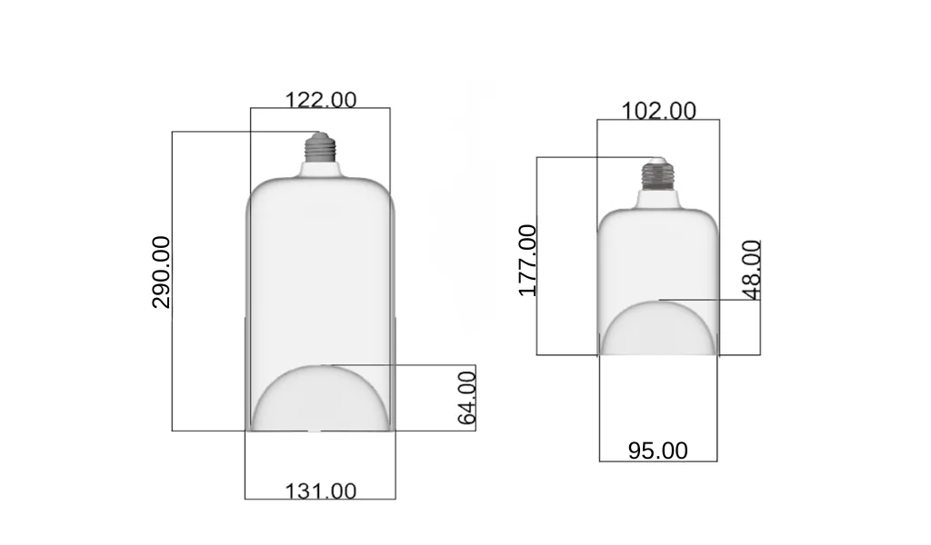 twins bulb dimension