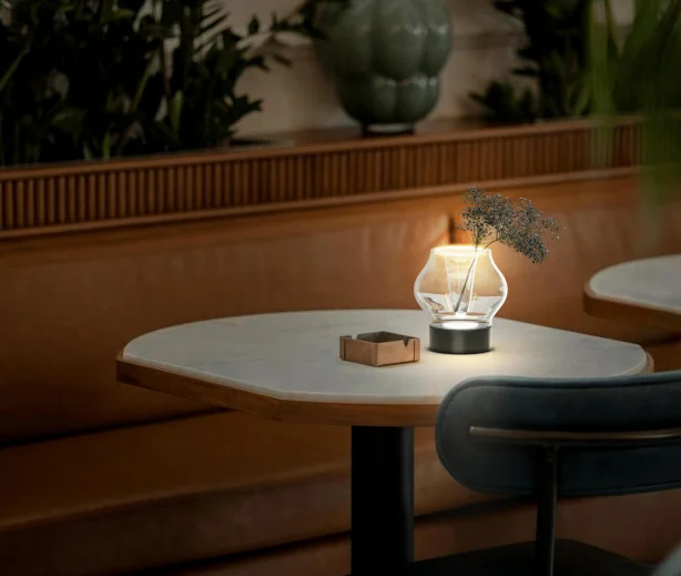 vase portable table lamp drawn for cafe bar