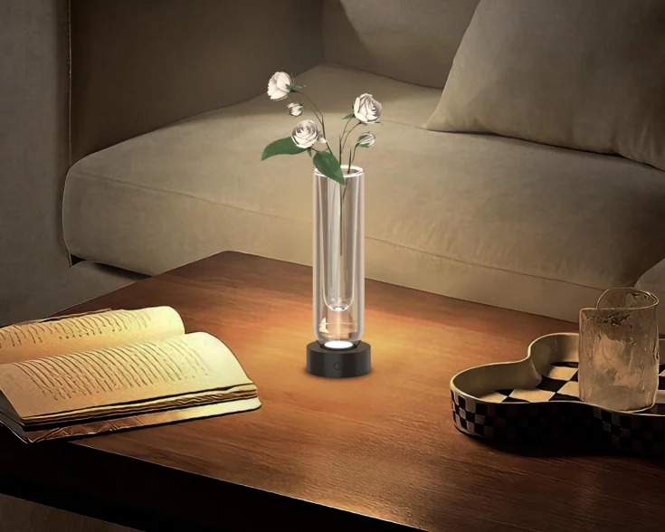 vase portable table lamp visible for residential