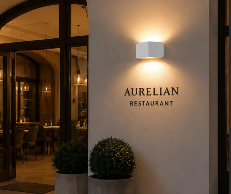 white wall sconce for resturants and bars